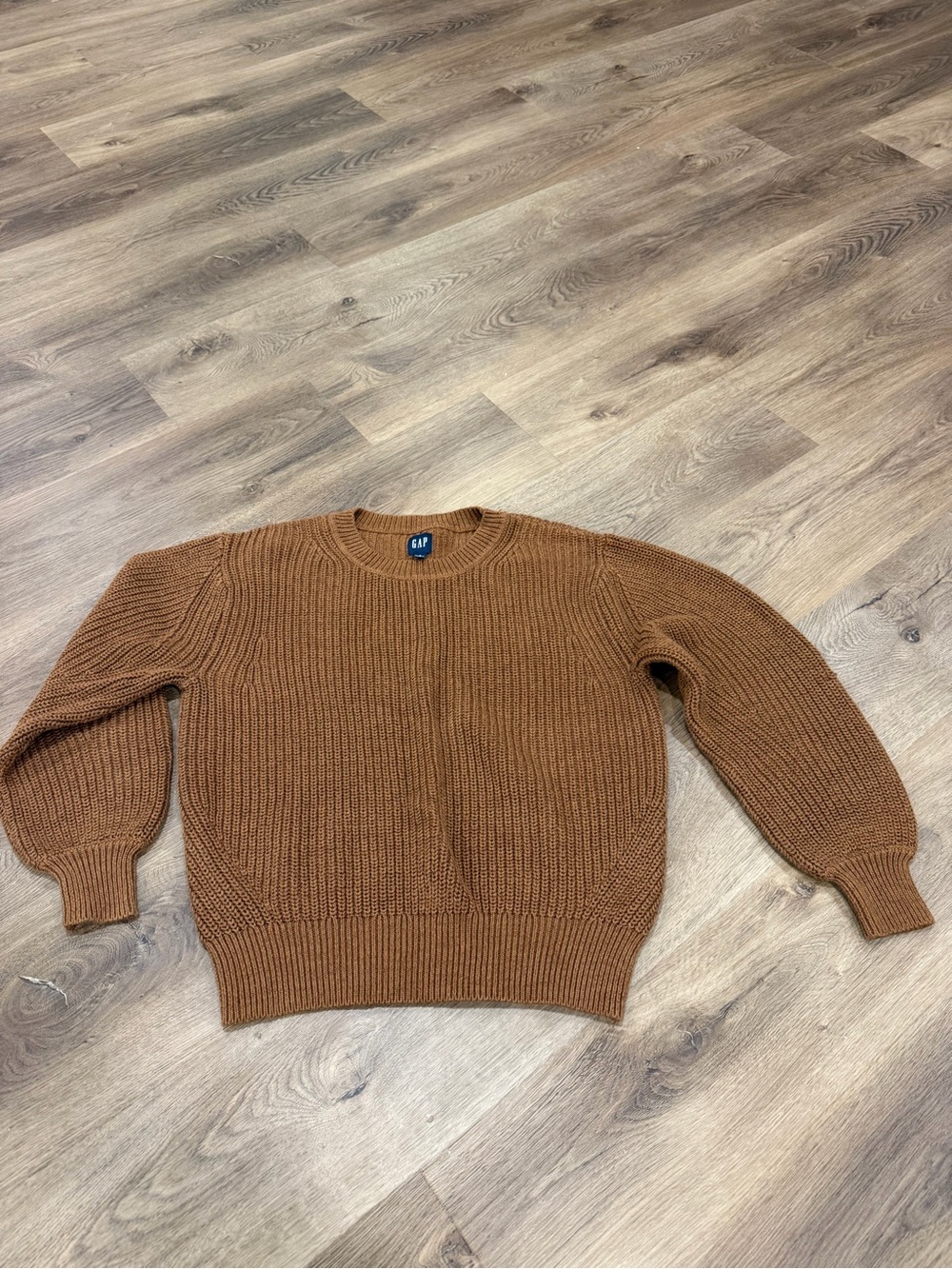 GAP Crewneck Ribbed Sweater - Brown
